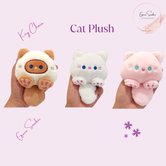 Greensnooker, Keychain, Cute Cat Plush, bag pendant, Set 3Pc - Picture 2 of 10